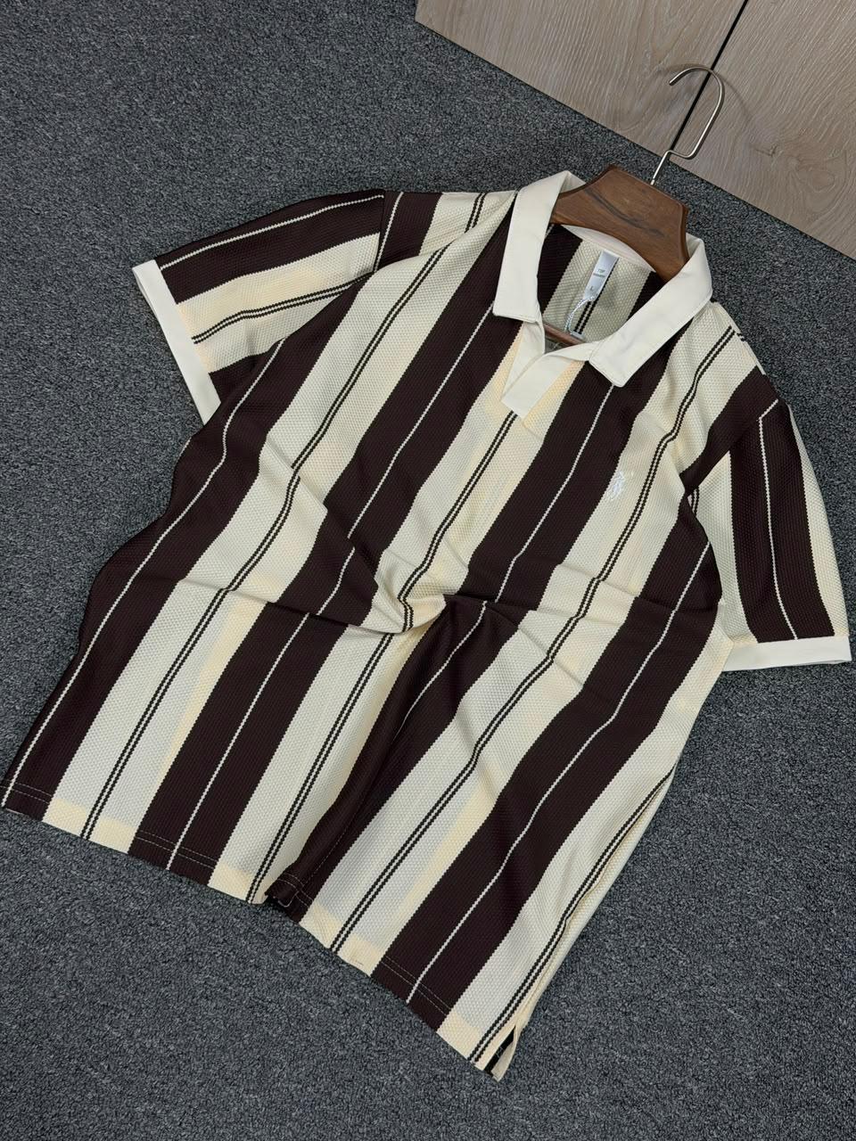 Premium Striped Polo T-Shirt for Men – 100% Cotton | BK Fashion - Image 3