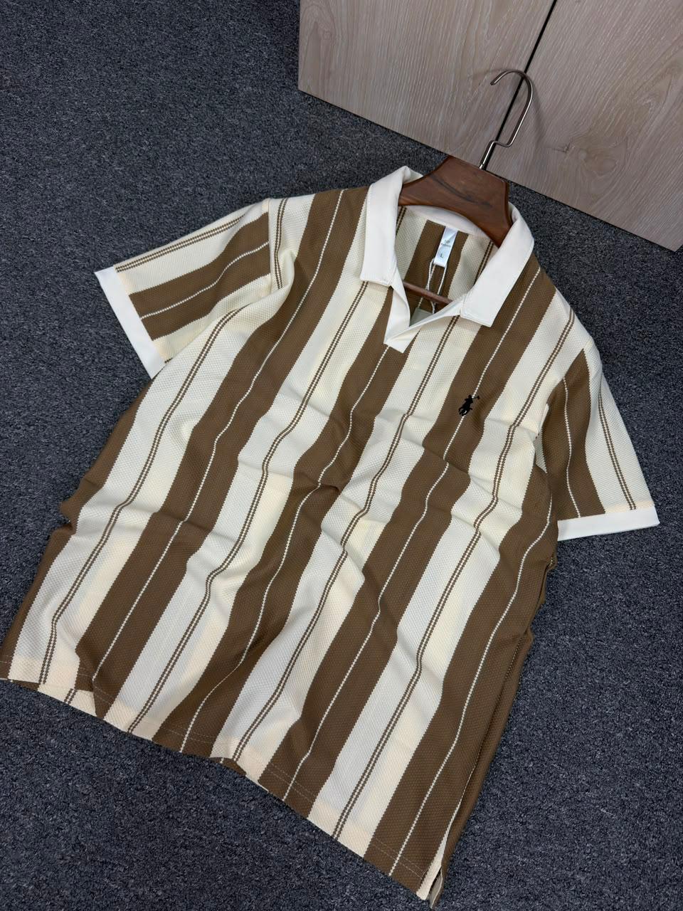 Premium Striped Polo T-Shirt for Men – 100% Cotton | BK Fashion - Image 4