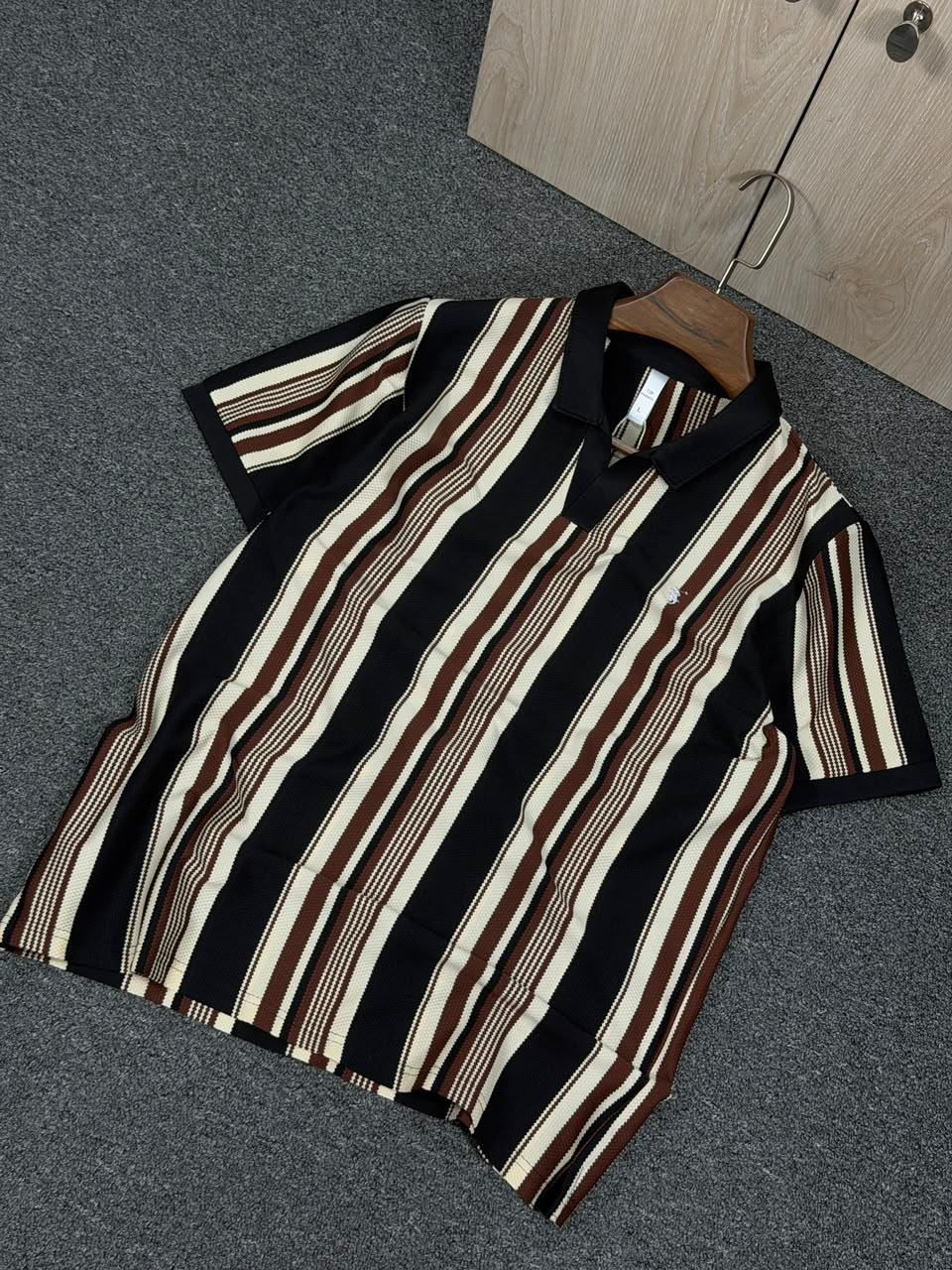 Premium Striped Polo T-Shirt for Men – 100% Cotton | BK Fashion - Image 5