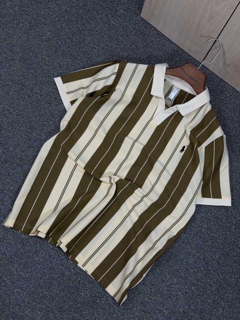 Premium Striped Polo T-Shirt for Men – 100% Cotton | BK Fashion - Image 6
