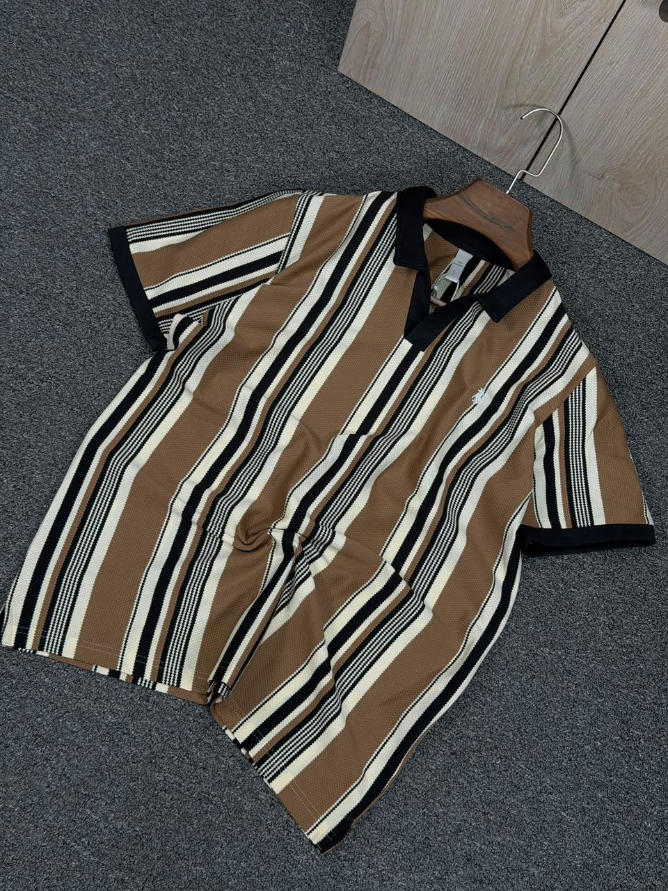Premium Striped Polo T-Shirt for Men – 100% Cotton | BK Fashion - Image 7